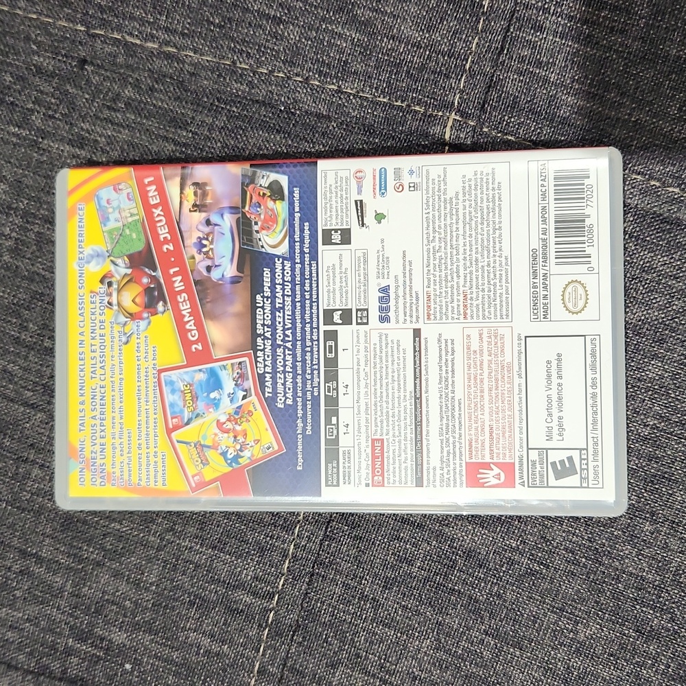 Sonic Mania & Team Sonic Racing Double Pack - Multi-Color - Picture 2 of 3
